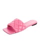 Bottega Veneta Quilted Pattern Leather Slides