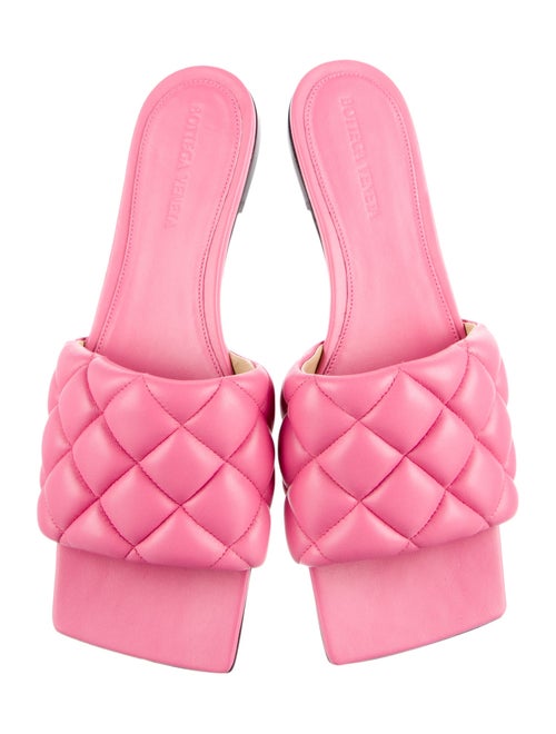 Bottega Veneta Quilted Pattern Leather Slides