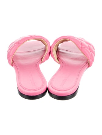 Bottega Veneta Quilted Pattern Leather Slides