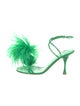 Bottega Veneta Leather Feather Trim Sandals