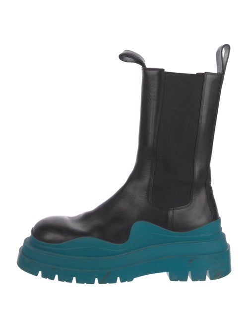 Bottega Veneta Leather Colorblock Pattern Chelsea Boots