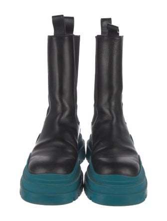 Bottega Veneta Leather Colorblock Pattern Chelsea Boots