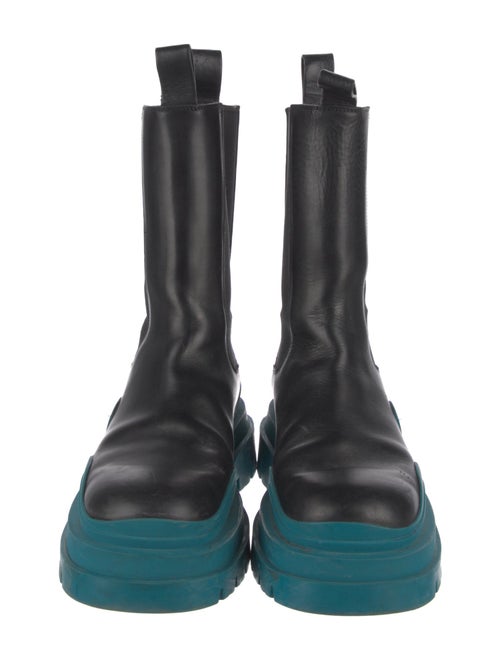 Bottega Veneta Leather Colorblock Pattern Chelsea Boots