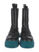 Bottega Veneta Leather Colorblock Pattern Chelsea Boots