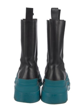 Bottega Veneta Leather Colorblock Pattern Chelsea Boots