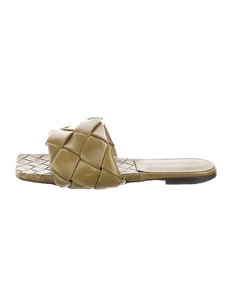 Bottega Veneta Intrecciato Weave Leather Slides