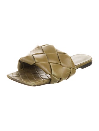 Bottega Veneta Intrecciato Weave Leather Slides
