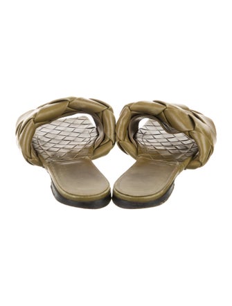 Bottega Veneta Intrecciato Weave Leather Slides