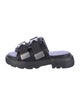 Bottega Veneta Nylon Leather Trim Embellishment Slides