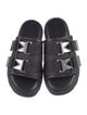 Bottega Veneta Nylon Leather Trim Embellishment Slides