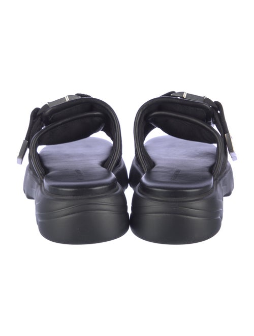 Bottega Veneta Nylon Leather Trim Embellishment Slides