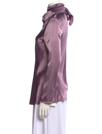 Bottega Veneta Cowl Neck Long Sleeve Blouse