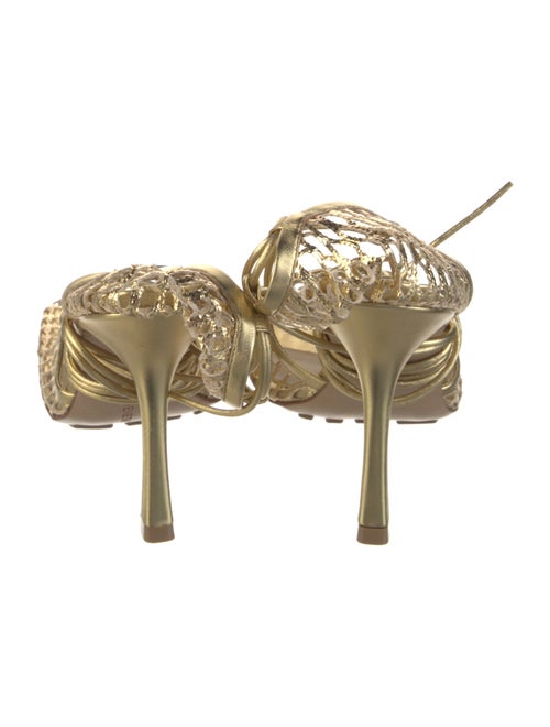 Bottega Veneta Leather Mesh Accents D'Orsay Pumps