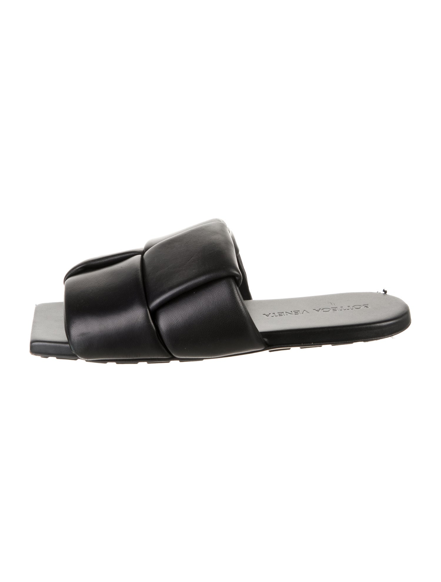 Bottega Veneta Intrecciato Weave Leather Slides