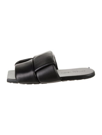 Bottega Veneta Intrecciato Weave Leather Slides