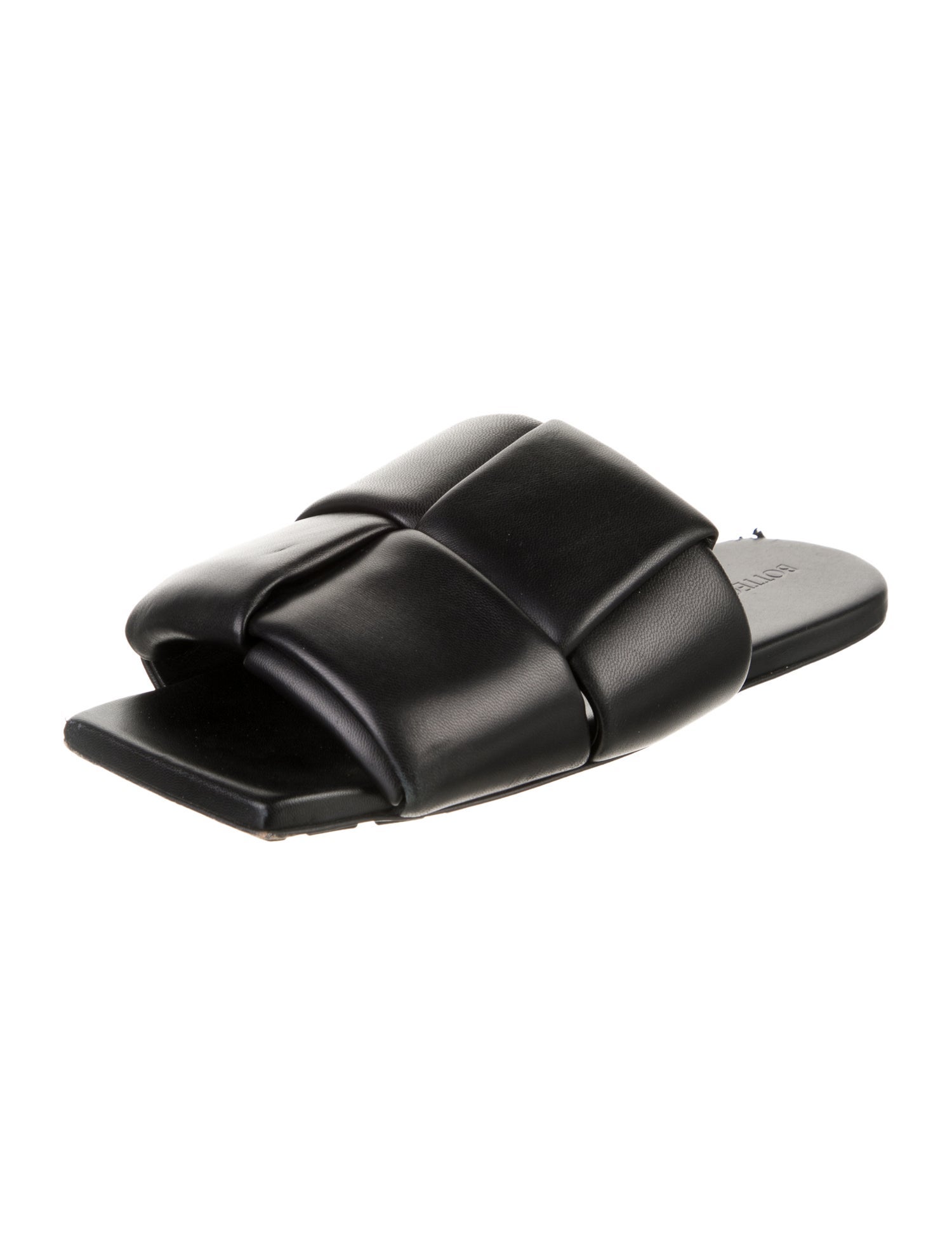 Bottega Veneta Intrecciato Weave Leather Slides