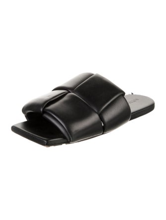 Bottega Veneta Intrecciato Weave Leather Slides