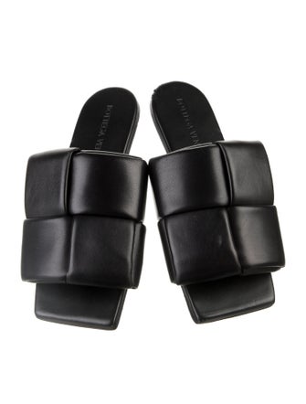 Bottega Veneta Intrecciato Weave Leather Slides