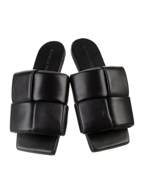Bottega Veneta Intrecciato Weave Leather Slides