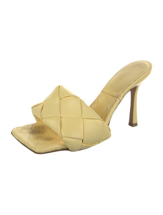 Bottega Veneta Intrecciato Weave Leather Slides