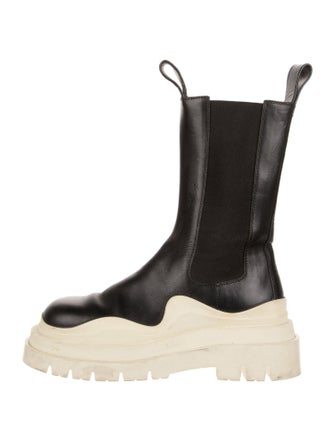 Bottega Veneta Leather Colorblock Pattern Chelsea Boots