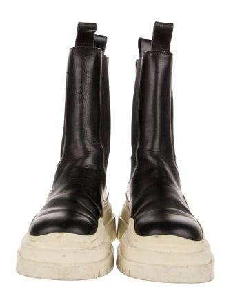 Bottega Veneta Leather Colorblock Pattern Chelsea Boots