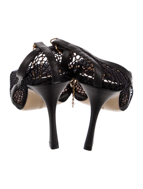 Bottega Veneta Mesh Chain-Link Accents Slingback Pumps