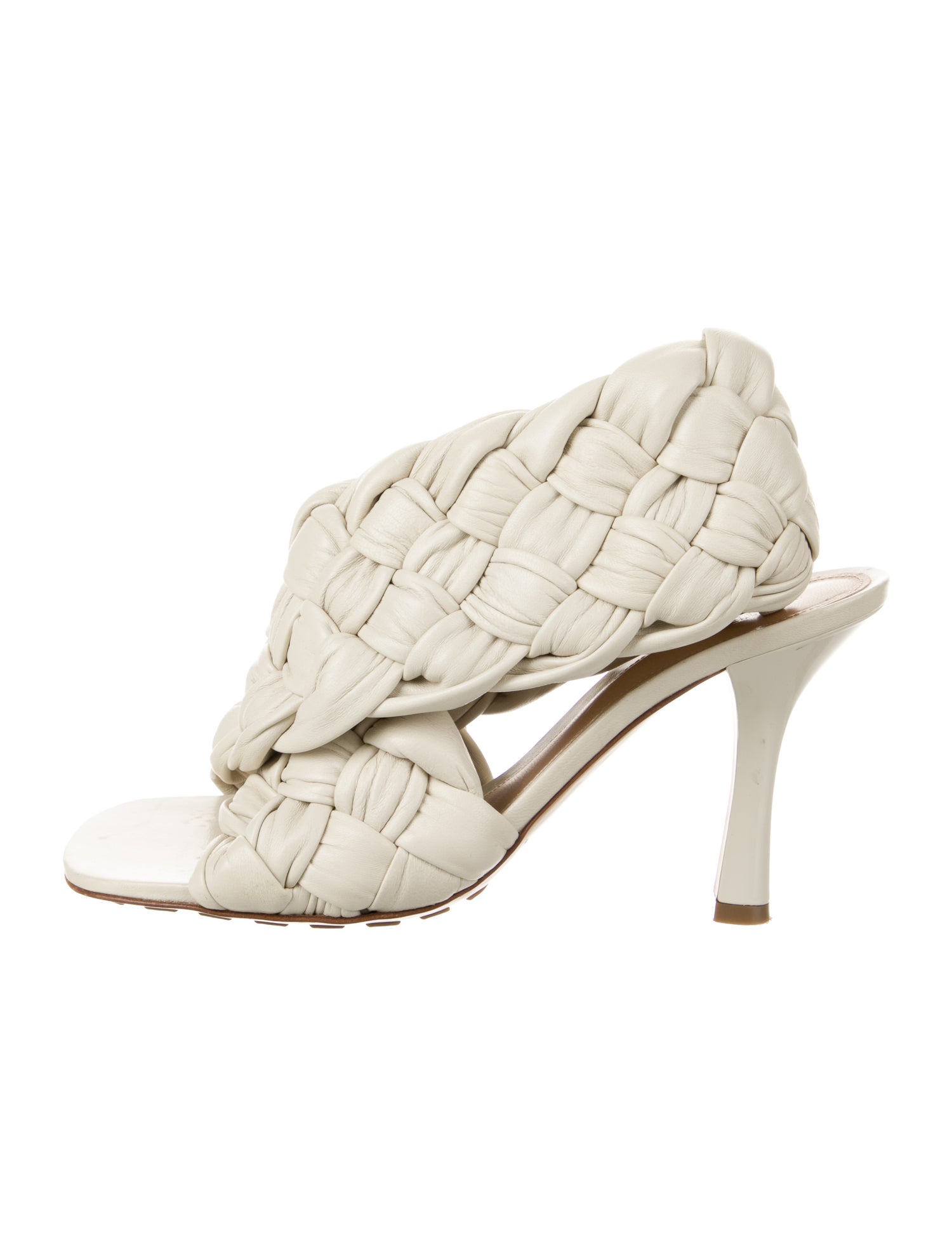 Bottega Veneta Intrecciato Weave Leather Slingback Sandals