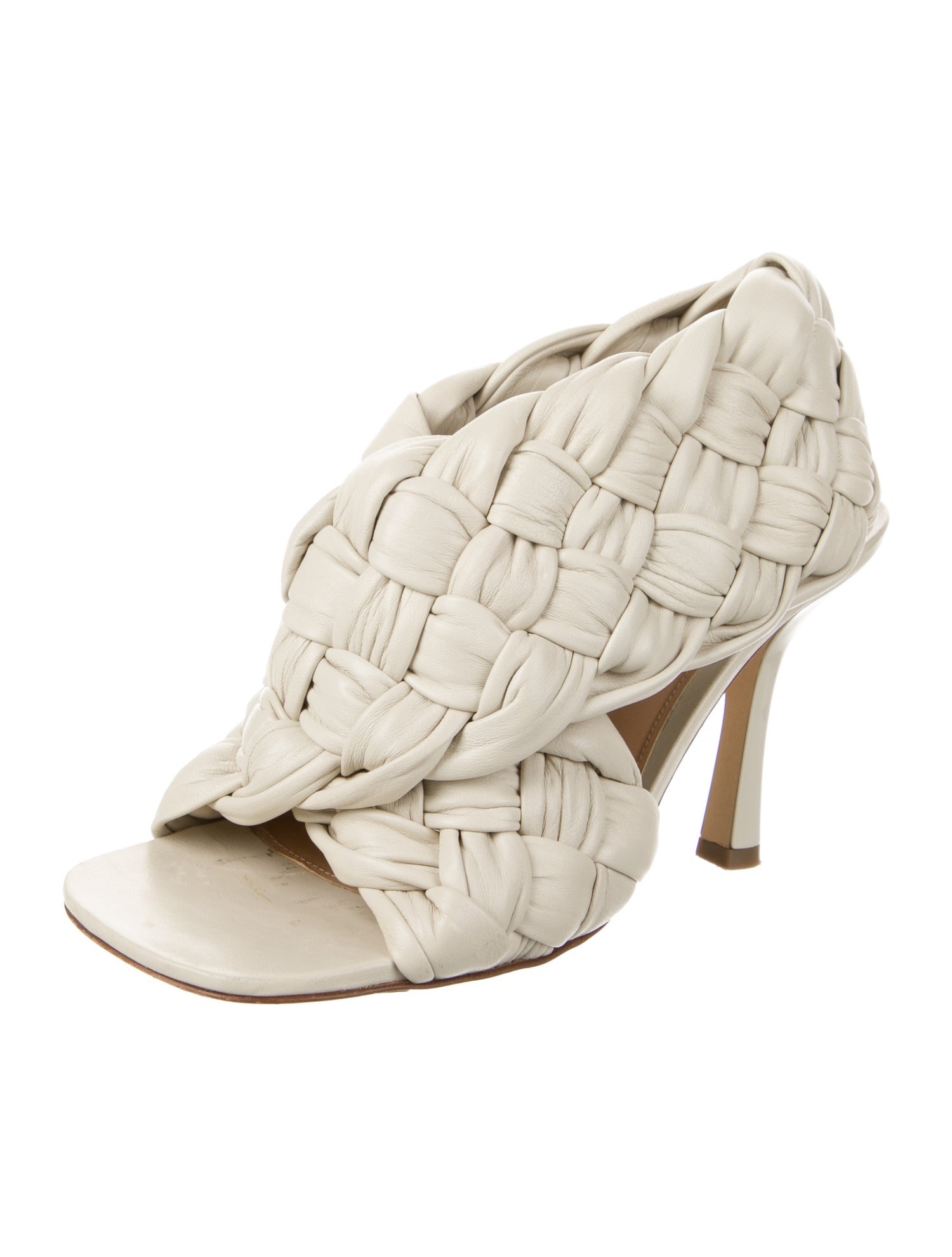 Bottega Veneta Intrecciato Weave Leather Slingback Sandals