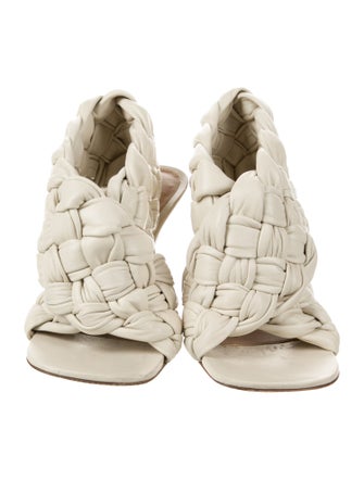Bottega Veneta Intrecciato Weave Leather Slingback Sandals