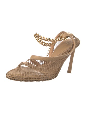 Bottega Veneta Mesh Chain-Link Accents Mules