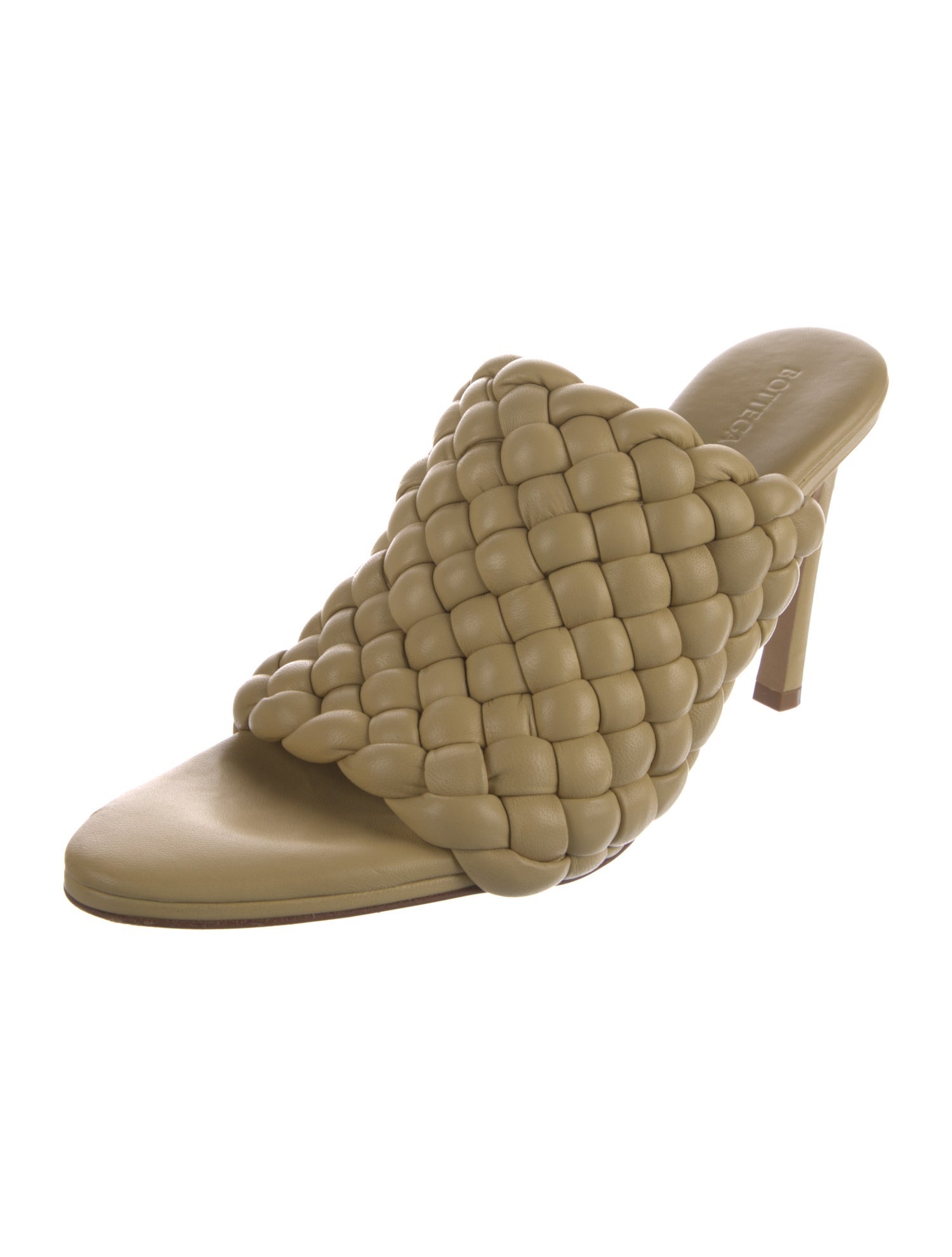 Bottega Veneta Intrecciato Weave Leather Slides