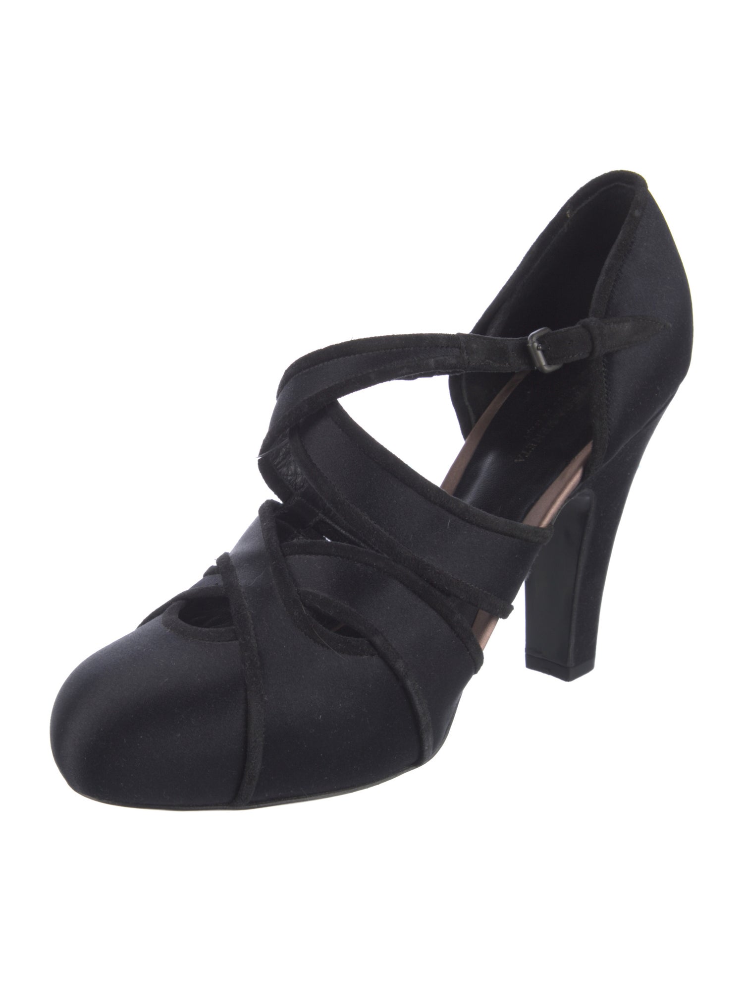 Bottega Veneta Satin Cutout Accent D'Orsay Pumps