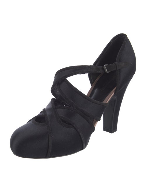 Bottega Veneta Satin Cutout Accent D'Orsay Pumps