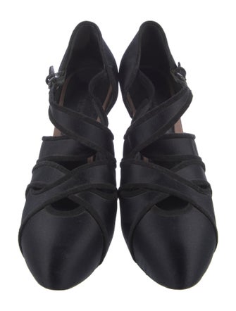 Bottega Veneta Satin Cutout Accent D'Orsay Pumps