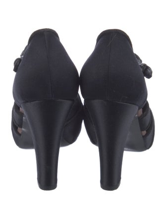 Bottega Veneta Satin Cutout Accent D'Orsay Pumps