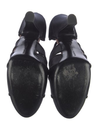 Bottega Veneta Satin Cutout Accent D'Orsay Pumps