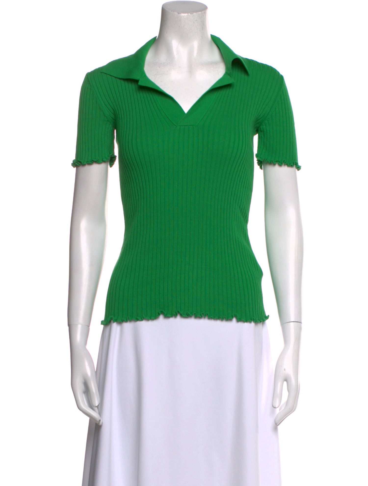 Bottega Veneta V-Neck Short Sleeve Polo