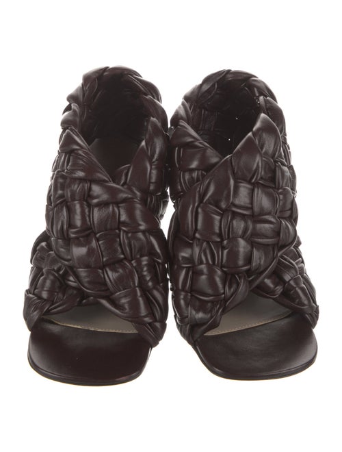 Bottega Veneta Intrecciato Weave Leather Slingback Sandals
