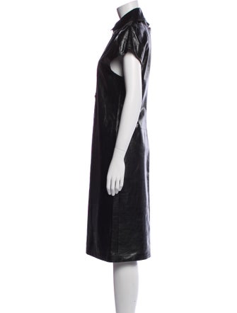 Bottega Veneta Leather Midi Length Dress