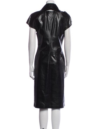 Bottega Veneta Leather Midi Length Dress