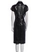 Bottega Veneta Leather Midi Length Dress