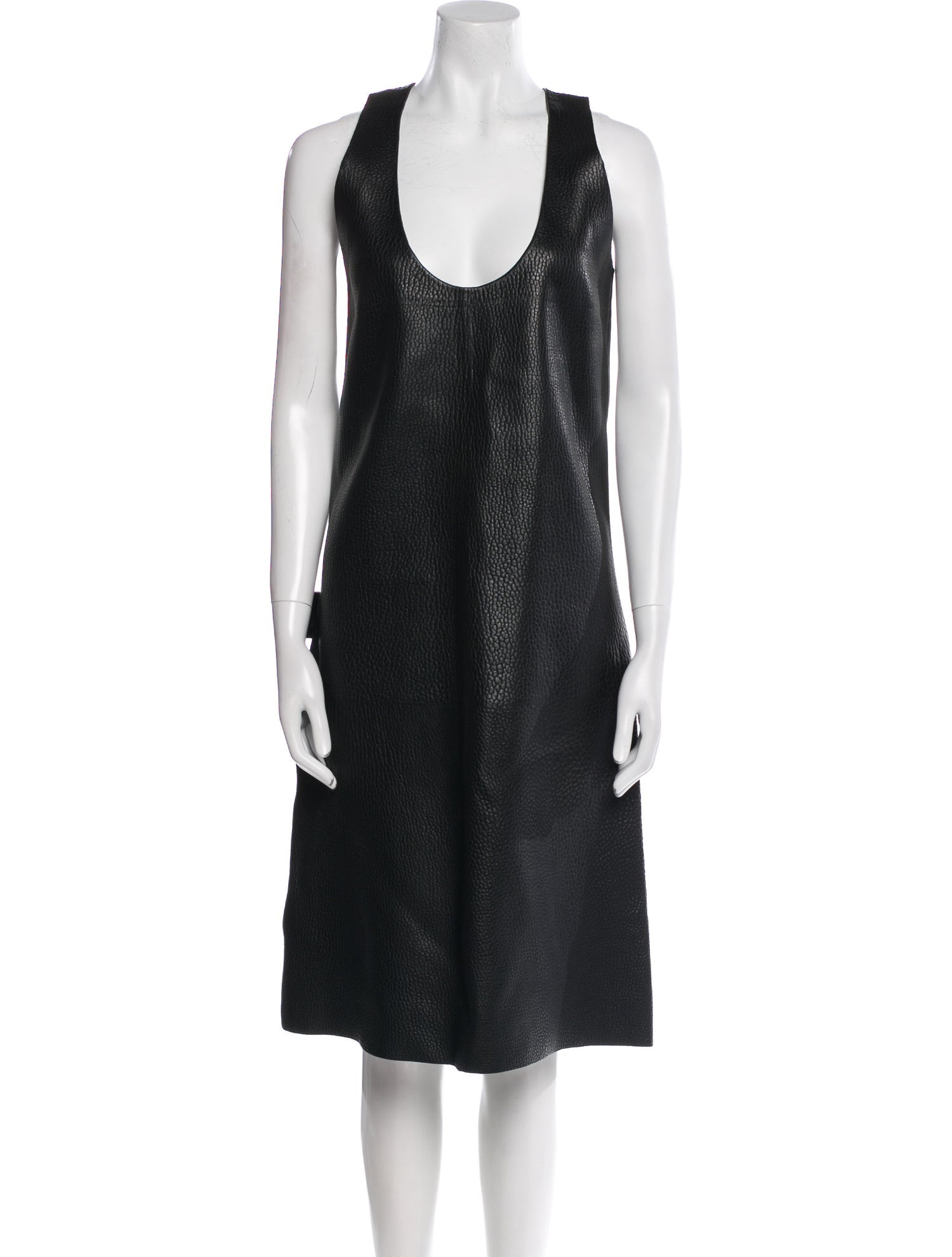 Bottega Veneta Leather Midi Length Dress