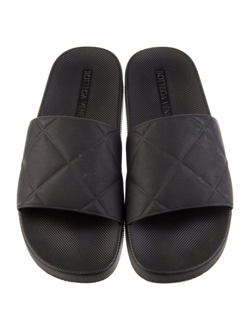 Bottega Veneta Quilted Pattern Rubber Slides