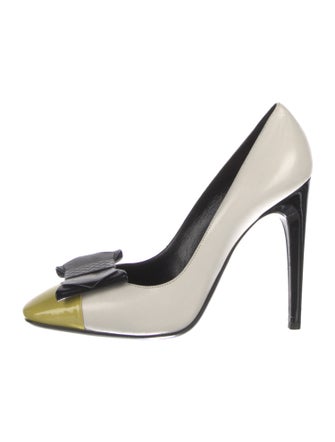 Bottega Veneta Leather Bow Accents Pumps