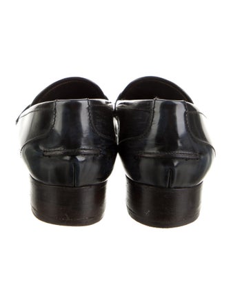 Bottega Veneta Intrecciato Weave Patent Leather Loafers