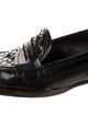 Bottega Veneta Intrecciato Weave Patent Leather Loafers