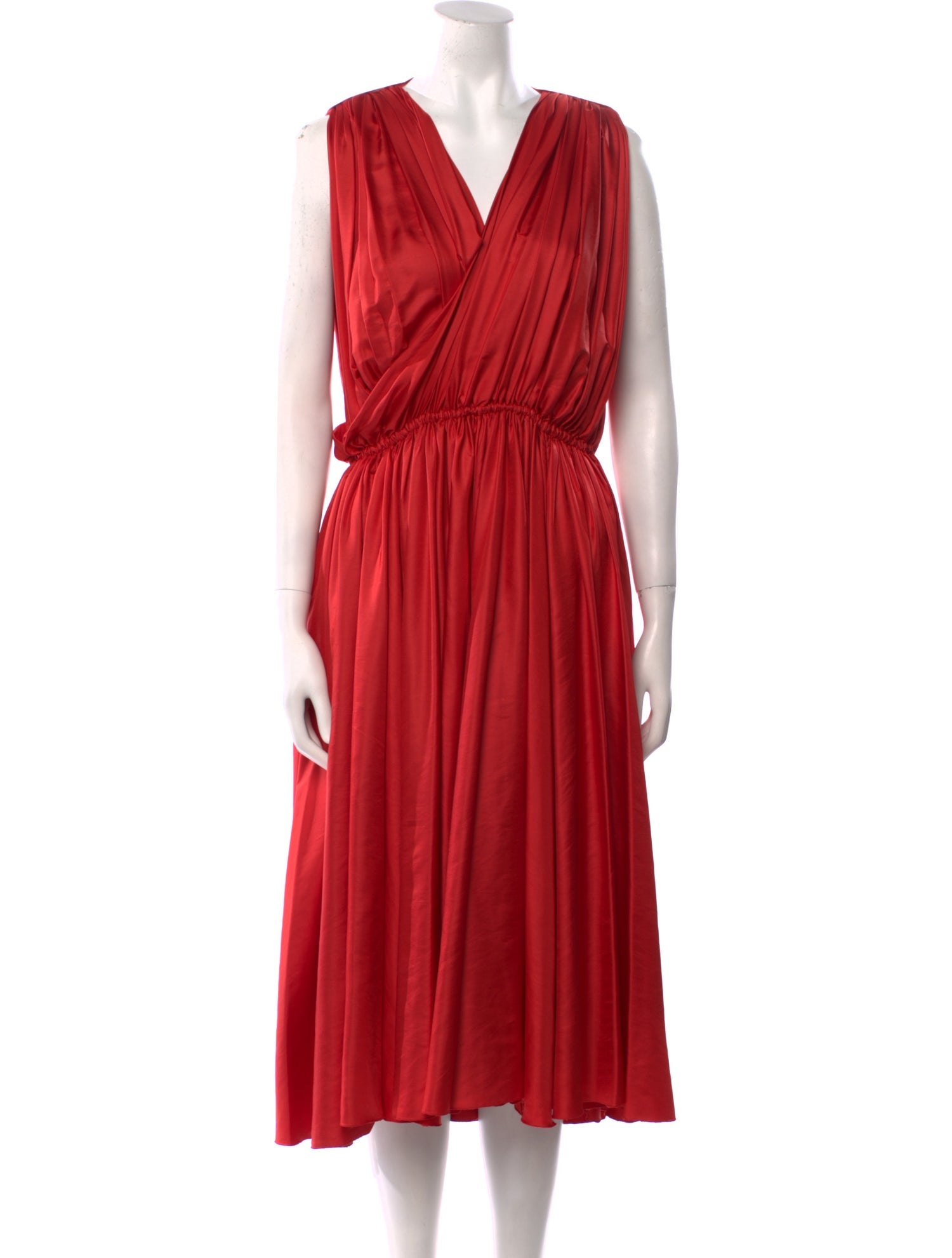 Bottega Veneta V-Neck Midi Length Dress