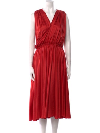 Bottega Veneta V-Neck Midi Length Dress