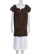 Bottega Veneta Leather Printed Tunic
